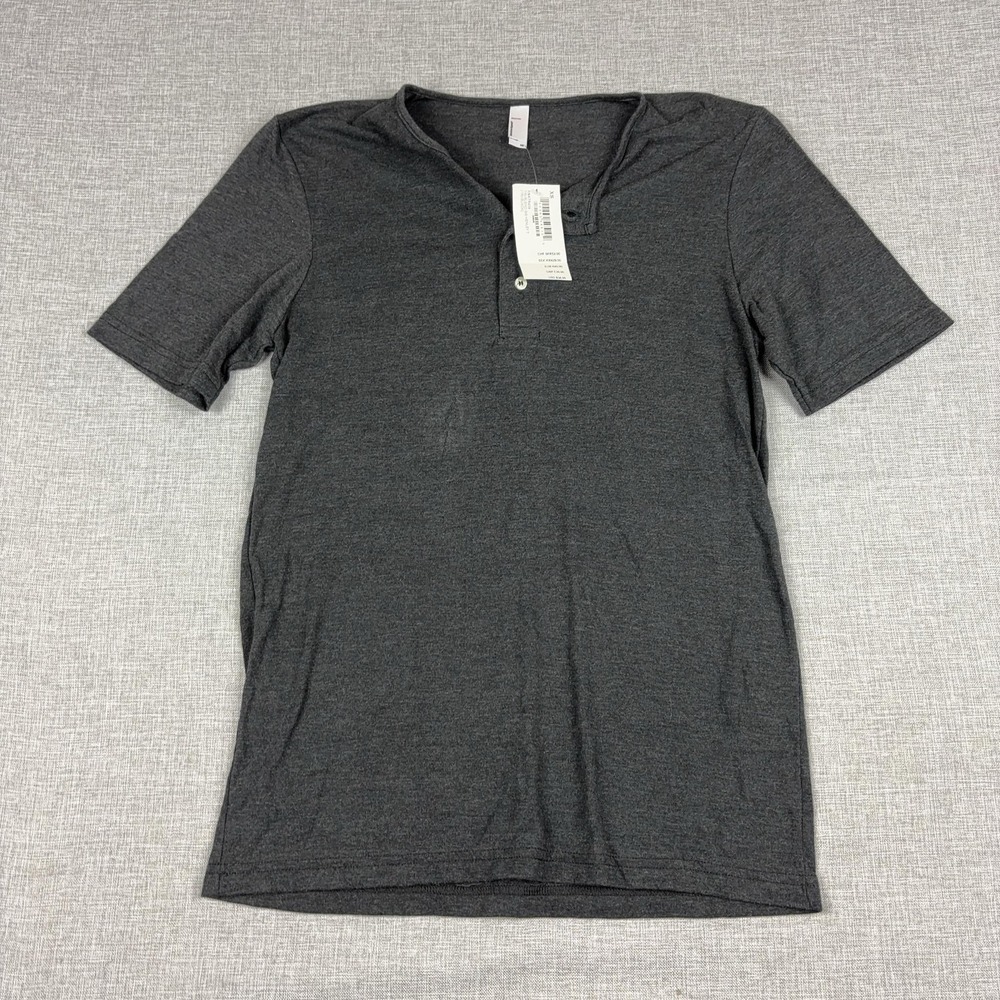 American Apparel Dexter Shirt Mens XS Black Tri-Blend Henley Tee Soft USA